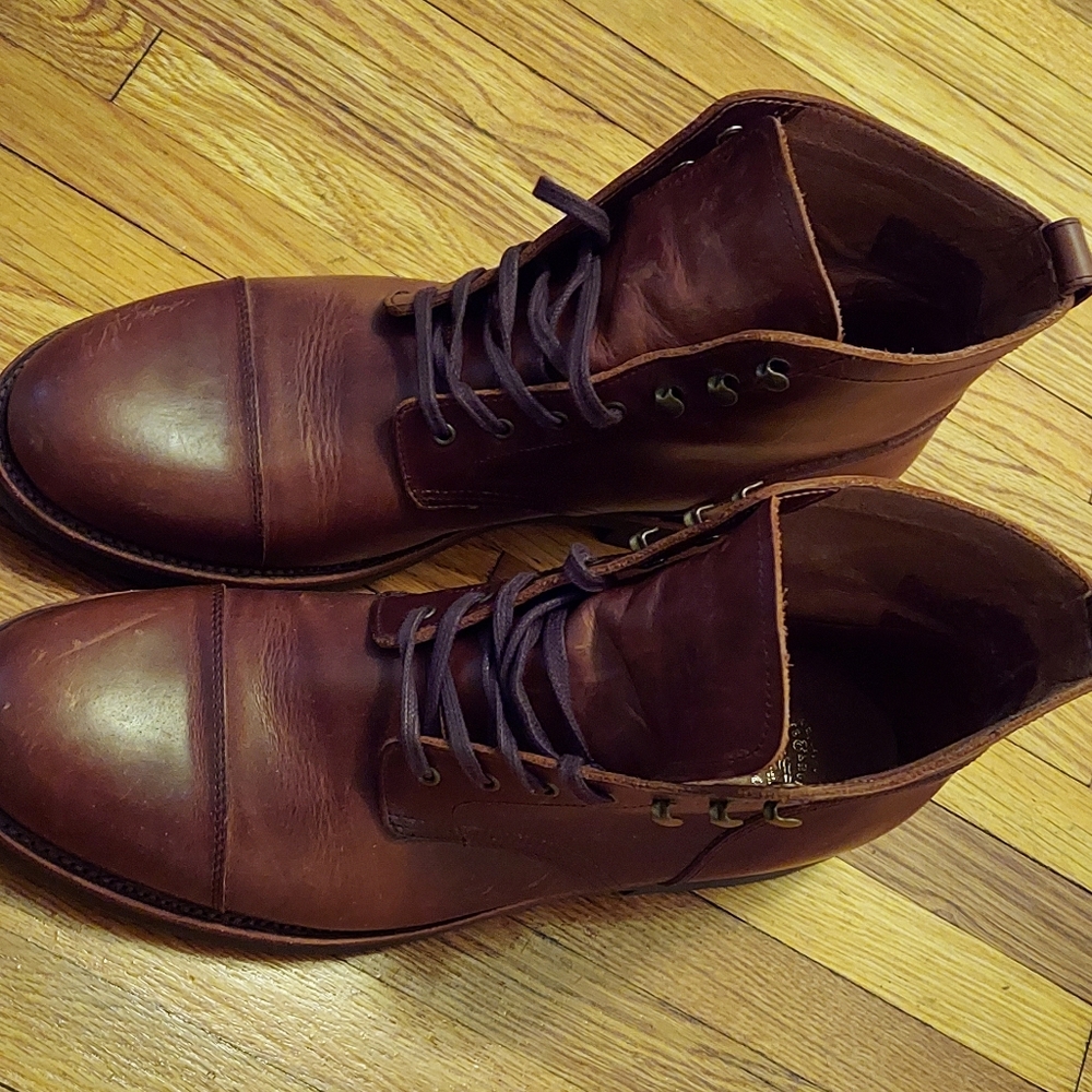 JCREW'S BROWN LEATHER BOOTS, Men's size 11 - Picture 3 of 10
